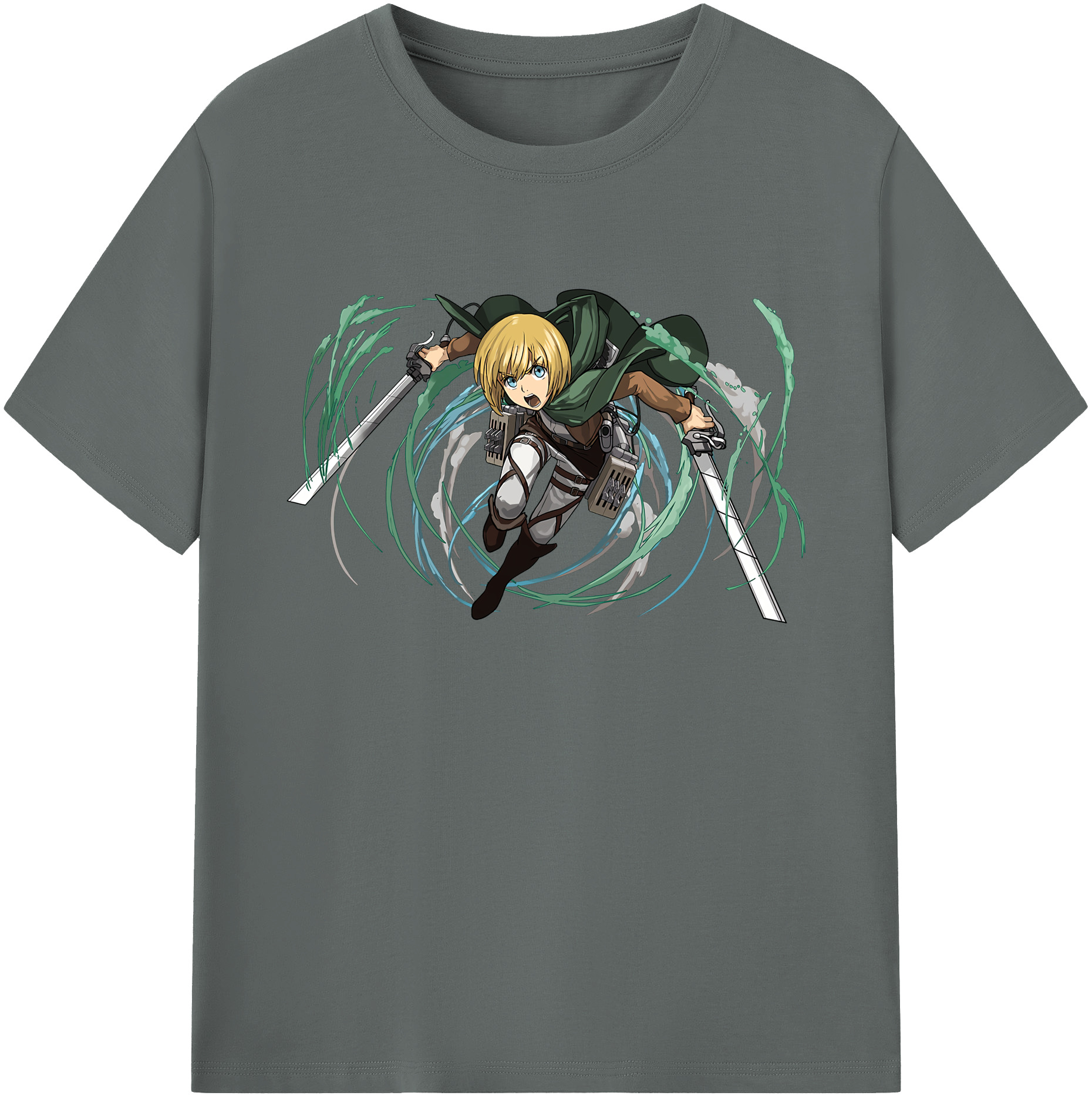 （画像用） 進撃の巨人 アルミン·アルレルト Attack on Titan Armin Arlert 綿100％ メンズ半袖Tシャツ｜肌触りやわらか＆通気性